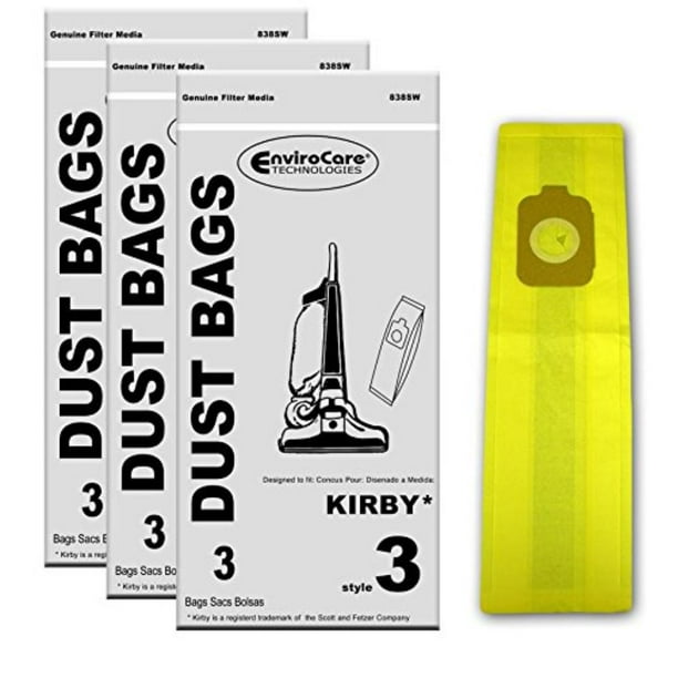 EnviroCare Replacement Vacuum Bags for Kirby Style 3 Heritage II Series Uprights 3 Bags EnviroCare Replacement Vacuum Bags for Kirby Style 3 Heritage II Series Uprights 3 Bags